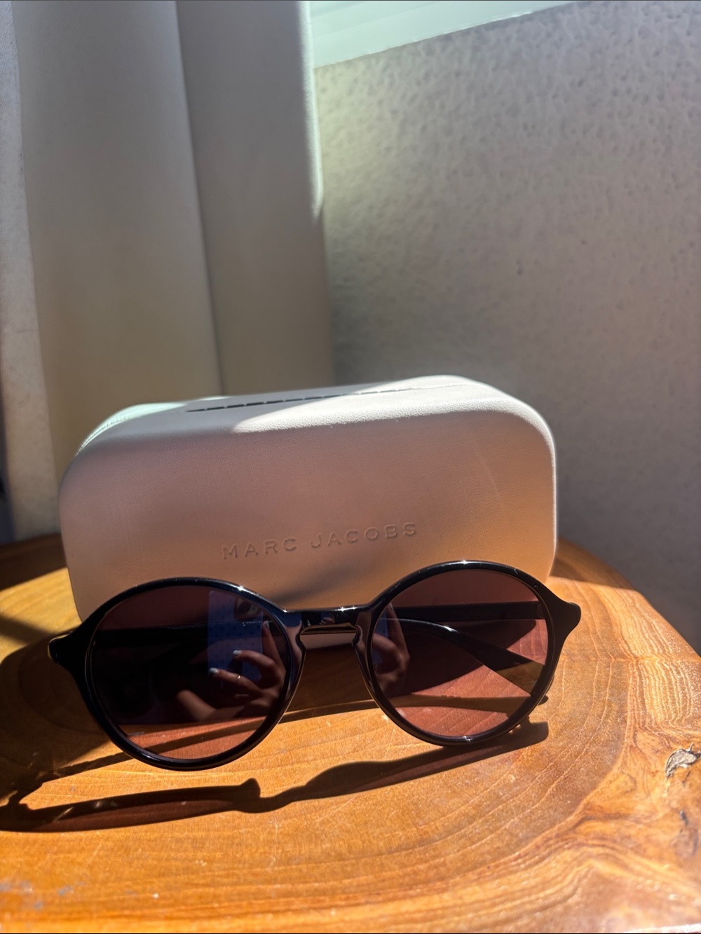 Marc Jacobs Round Sunglasses in Dark Brown Frames with Brown Lenses